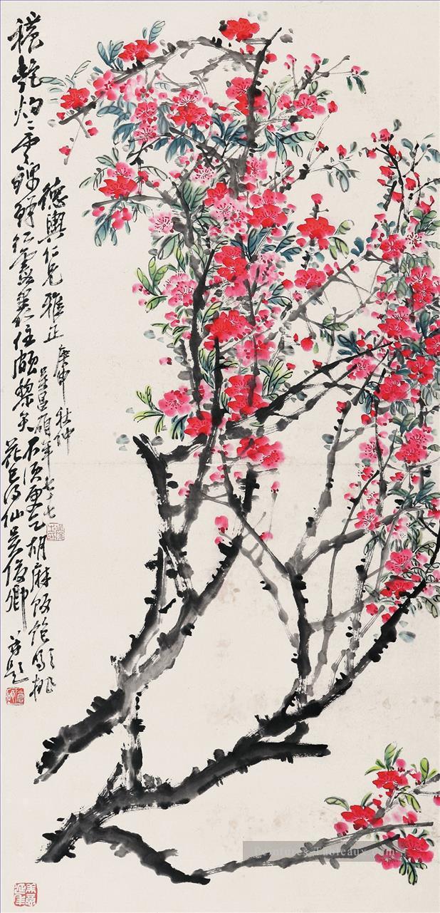 Wu cangdeviantart Peachblossom ancienne Chine à l’encre Peintures à l'huile